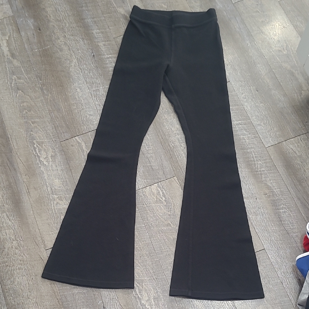 Aerie Black High-Rise Flare Pants